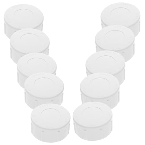 BAZEITFLOW 10 Stück PVC Rohrkappen Schlauchablass Endkappen Pool PVC Fittings PVC Buchsenadapter PVC Kappe PVC Gewindekappen PVC Rohr Endkappenstopfen Wasserrohrkappen PVC Endkappen von BAZEITFLOW