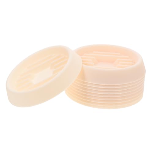 BAZEITFLOW 10 Stück Pflanzschale aus Kunststoff Pflanzenschale fangen Auffangschale für Pflanzenwasser pflanzentopf untersetzer Topfschalen für Pflanzen Wasserschale für Pflanzen pp Beige von BAZEITFLOW