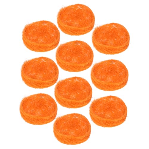 BAZEITFLOW 10 Stück Simuliertes Vogelnest Keine Vogelhäuschen Vogeltränke an Deck Cute Decor weinachtendecor Garten Decor Mikrolandschaftsdekor Künstliches Vogelnest betäuben Orange von BAZEITFLOW