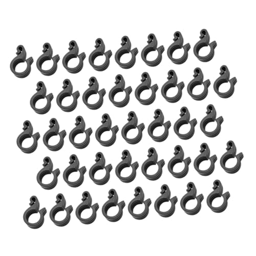 BAZEITFLOW 100 Stück Tropfbewässerungsrohrschelle Tropfen Gartenschlauch Schläuche Garten Tropfschlauch Anlage Bewässerungssystem Garten Bewässerungsschlauchklemmen Gartenclip Plastik Black von BAZEITFLOW