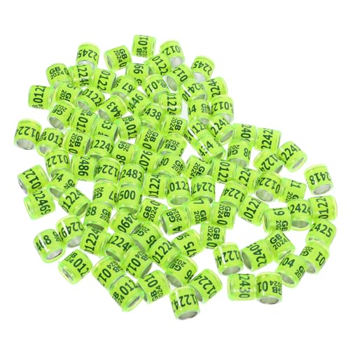 BAZEITFLOW Taubenfuß 100-teiliges Set Aus Aluminium-Kunststoff-materialmarkierung Identifizieren Verwalten Vögel von BAZEITFLOW