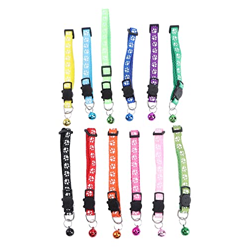 BAZEITFLOW 12 Stück Teiliges Verstellbares Katzen und Hundehalsband mit Glocke Flexible Langlebige Choker Modisches Accessoire für Kleine und Große Haustiere für und BAZEITFLOW 12 Stück Teiliges Verstellbares Katzen und Hundehalsband mit Glocke Flexible Langlebige Choker Modisches Accessoire für Kleine und Große Haustiere für und von BAZEITFLOW