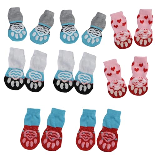 BAZEITFLOW 16 Stück Teiliges Haustiersocken für Hunde rutschfeste Baumwollsocken Wärmespeichernd Farbenfrohes Design für Kleine und Große Hunde für Winter und Schutz Pfoten BAZEITFLOW 16 Stück Teiliges Haustiersocken für Hunde rutschfeste Baumwollsocken Wärmespeichernd Farbenfrohes Design für Kleine und Große Hunde für Winter und Schutz Pfoten von BAZEITFLOW