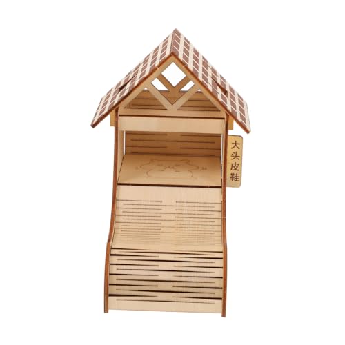 BAZEITFLOW 1Stück Hamsterhaus aus Holz für Kleine Hamster Versteck mit Tunnel Tierfreundliches für Zwerghamster für Käfige Rückzugsort BAZEITFLOW 1Stück Hamsterhaus aus Holz für Kleine Hamster Versteck mit Tunnel Tierfreundliches für Zwerghamster für Käfige Rückzugsort von BAZEITFLOW