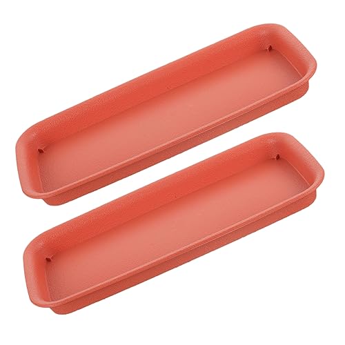 BAZEITFLOW 2 Stück Blumentopf Tablett Blumentöpfe Stehen Extra große Blumentöpfe für den Außenbereich pflanzenschalen blumentopfuntersetzer Pflanzschale Wasserschale für Pflanzen Plastik rot von BAZEITFLOW