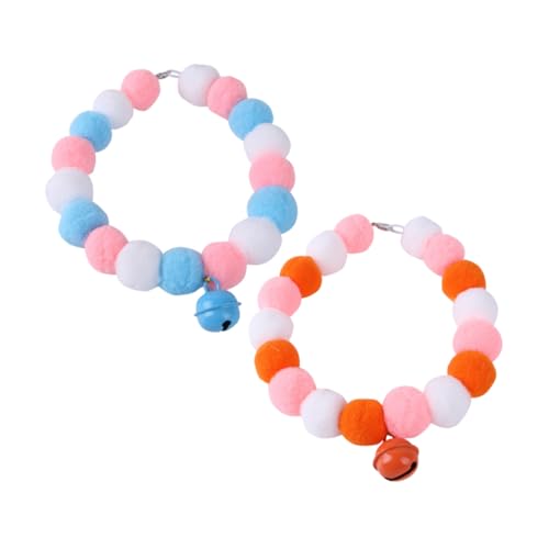 BAZEITFLOW 2 Stück Elastisches Katzenhalsband mit Buntem Wollball Modisch und Langlebig Verstellbar für Kleine und Mittlere Katzen Bequem Anzulegen Farbecht und Pflegeleicht als Dekorativer BAZEITFLOW 2 Stück Elastisches Katzenhalsband mit Buntem Wollball Modisch und Langlebig Verstellbar für Kleine und Mittlere Katzen Bequem Anzulegen Farbecht und Pflegeleicht als Dekorativer von BAZEITFLOW