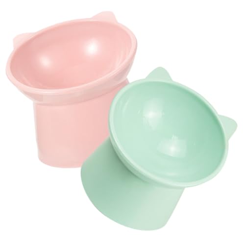 BAZEITFLOW 2 Stück Erhöhter Katzennapf mit Neigungsdesign zur Nackenentlastung Kippsichere Kompakte Futterschüssel für Katzen rutschfest und Leicht zu Reinigen Grün BAZEITFLOW 2 Stück Erhöhter Katzennapf mit Neigungsdesign zur Nackenentlastung Kippsichere Kompakte Futterschüssel für Katzen rutschfest und Leicht zu Reinigen Grün von BAZEITFLOW