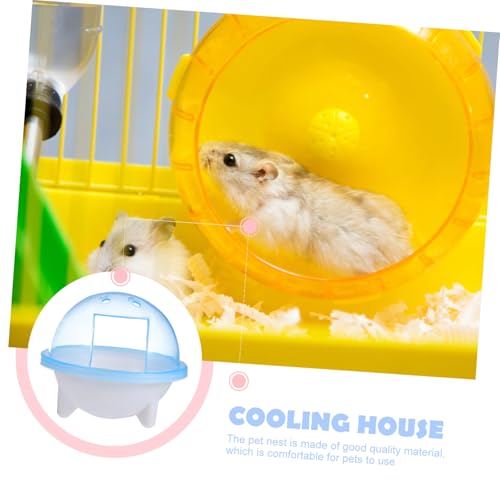 BAZEITFLOW 2 Stück Hamster Toilette Kleintier Badewanne mit Abdeckung für Käfige Langlebiges Sicheres Kunststoff zubehör für Hamster und Kleine Tiere Einfach zu Montieren Geeignet für Draht von BAZEITFLOW