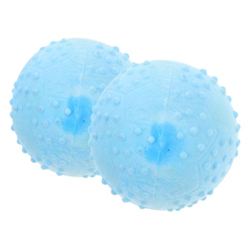 BAZEITFLOW 2 Stück Hundespielzeug Ball aus Strapazierfähigem Gummi Bissfestes Kauspielzeug für Welpen und Große Hunde Zahnfreundlicher Interaktiver Spielball Fördert Beschäftigung und von BAZEITFLOW