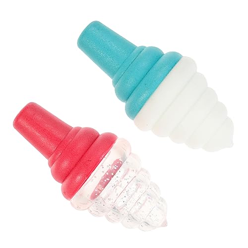 BAZEITFLOW 2 Stück Hundespielzeug Eiscreme Form Schwimmendes Quietschendes Kauspielzeug für Zähne für Hunde im Wasser Land Fördert Kauen Zufällige Farbe Zufällige Farbe von BAZEITFLOW
