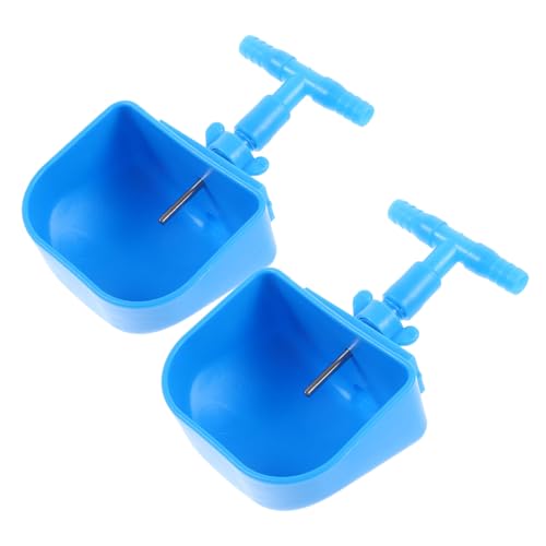 BAZEITFLOW 2 Stück Kaninchen-wasserbrunnen Automatisch Haustier Käfig Deckel Wasserspender Für Katzen Isolierte Wasserflasche Hamster Wasserflaschen Coop Meerschweinchen Hydro Plastik Blue von BAZEITFLOW