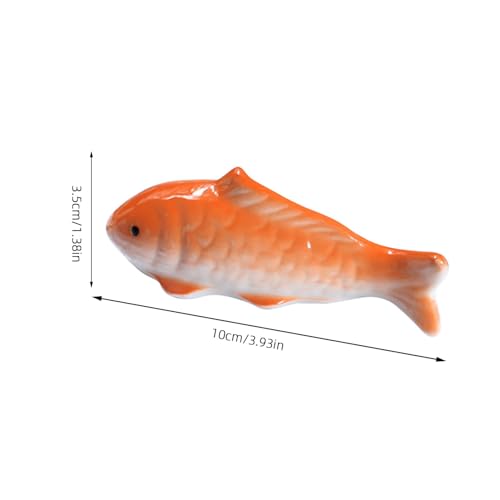 BAZEITFLOW 2 Stück Keramik Aquarium Deko Schwimmende Fischfiguren Rot Leicht Kompakt Farbbeständig Für Teich Und Fischbecken Innen Außen Dekoration von BAZEITFLOW
