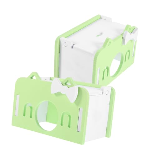 BAZEITFLOW 2 Stücke Hamsterhaus Versteck für Kleintiere aus PVC Langlebig und Dekorativ Geeignet für Zwerghamster und Meerschweinchen Sicheres Spielzeug und Schlafnest von BAZEITFLOW