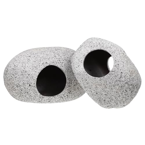 BAZEITFLOW 2 Stück Langlebige Garnelenhöhlen aus Aquarien Dekoration Verschiedene Widerstandsfähig und Natürliches Design für Aquarien und Tischdeko von BAZEITFLOW