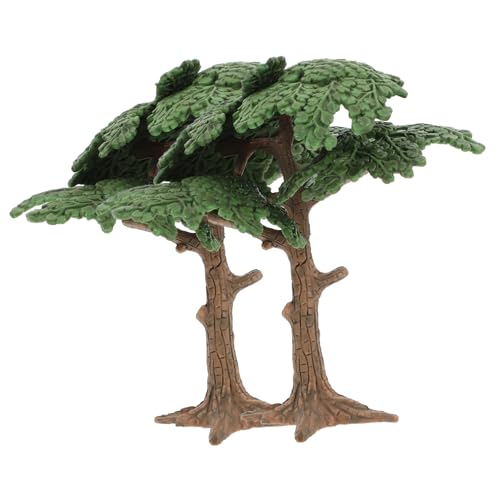 BAZEITFLOW 2 Stück Mikro-landschaftsbaum Fälschung Diorama Laub Simulation Miniatur Künstlich Modelleisenbahn Landschaft Anlage Pflanzen Klein Modellbäume Mini-landschaftsdekor PVC von BAZEITFLOW