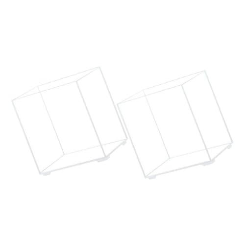 BAZEITFLOW 2 Stück Mini Aquarium Teiliges Klares Fischglas für Goldfisch Betta Kompakter Desktop Fischbehälter mit Einfachem Reinigungslayout Dekoratives Kleines Aquarium für Zuhause und Büro von BAZEITFLOW