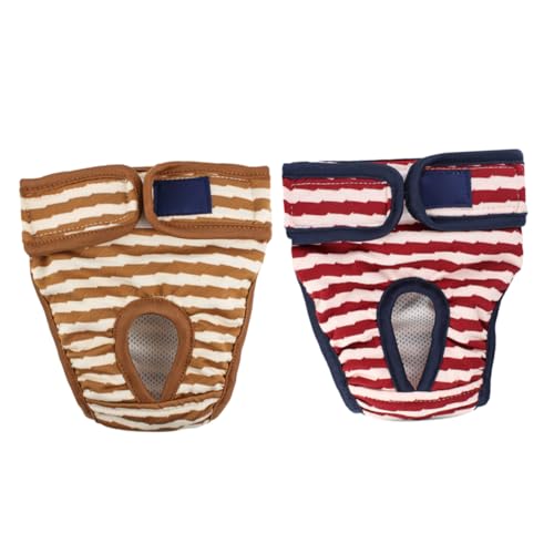 BAZEITFLOW 2 Stück Pet Diaper Atmungsaktive für Welpen Leakproof Physiologische Unterhosen für Männchen und Weibchen für Unterwegs BAZEITFLOW 2 Stück Pet Diaper Atmungsaktive für Welpen Leakproof Physiologische Unterhosen für Männchen und Weibchen für Unterwegs von BAZEITFLOW