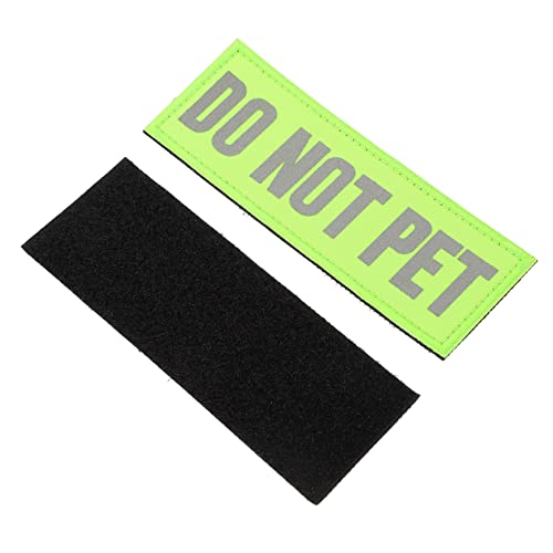 BAZEITFLOW 2 Stück Reflektierender Aufnäher für Diensthunde Do Not Pet Patches für und Sichtbarkeit Strapazierfähige Nylon Patches für Hundegeschirr und Rucksäcke von BAZEITFLOW