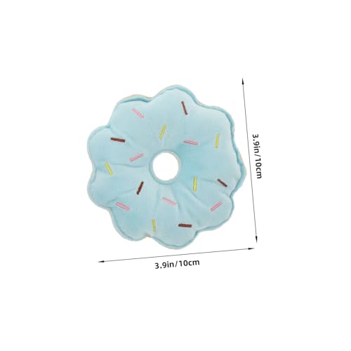 BAZEITFLOW 2 Stück Teiliges Donut Kauspielzeug für Hunde Plüschiges Bissfestes Haustierspielzeug mit Quietschfunktion Langlebig und Leicht zu Reinigen Geeignet für Welpen und Kleine bis Große von BAZEITFLOW