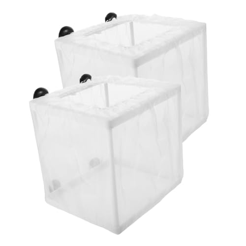 BAZEITFLOW 2 Stück Teiliges Guppy Zuchtset mit Feinem Netz Transparente Isolierbox für Aquarien Schwimmender Laichkasten mit Natürlichem Wasserfluss Sicherer Schutz für Jungfische Vielseitig von BAZEITFLOW