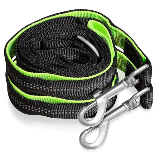 BAZEITFLOW 2 Stück Teiliges Reflektierende Hundeleinen aus Robustem Nylon Verschleißfest mit Drehhaken für Mittelgroße und Kleine Hunde Sichere Outdoor Haustierleine Strapazierfähig und von BAZEITFLOW
