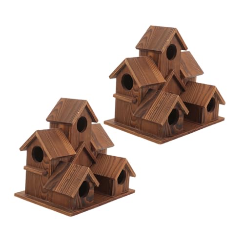 BAZEITFLOW 2 Stück Teiliges Rustikales Vogelhaus aus Massivem Holz Wetterfestes Outdoor-nistkasten und Futterhaus Nachhaltiges Garten-deko Cottage für Terrasse und Naturnahe Vogelfütterung BAZEITFLOW 2 Stück Teiliges Rustikales Vogelhaus aus Massivem Holz Wetterfestes Outdoor-nistkasten und Futterhaus Nachhaltiges Garten-deko Cottage für Terrasse und Naturnahe Vogelfütterung von BAZEITFLOW