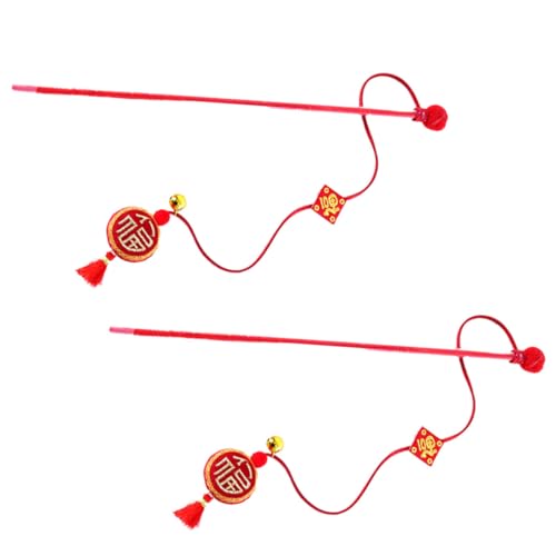 BAZEITFLOW 2 Stück Teiliges Tragbares Katzen Spielzeugset mit Langlebigem Stab Interaktiver Katzenangel für Spaß und Sichere Bedienung als Katzenspielzeug und Katzenzubehör für Kätzchen und von BAZEITFLOW