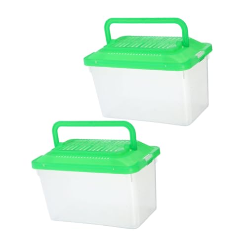 BAZEITFLOW 2 Stück Tragbare Fischbehälter Kunststoff Zuchtbox mit Griff Transparent für Schildkröten Fische und Kleine Haustiere Wie Hamster für Transport und Pflege BAZEITFLOW 2 Stück Tragbare Fischbehälter Kunststoff Zuchtbox mit Griff Transparent für Schildkröten Fische und Kleine Haustiere Wie Hamster für Transport und Pflege von BAZEITFLOW