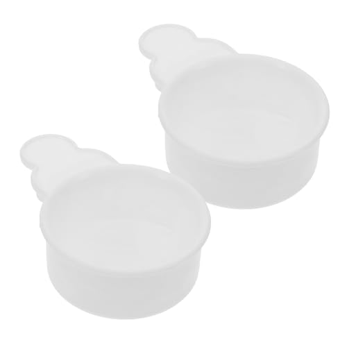 BAZEITFLOW 2 Stück Vogel Futternapf aus Robustem Kunststoff Leicht zu Befestigen Glattkantig und Sicher als Futter und Wasserschale für Wellensittiche und Kleine Vögel im Käfig von BAZEITFLOW
