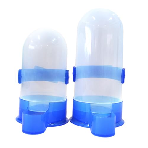 BAZEITFLOW 2 Stück Vogelfütterer wasserspender für Hunde thermostatisch Krähe Liner Pumpe vogelfutterspender vogelfutterhäuschen Futternapf für Haustiere Vogeltrinkschale Plastik Blue von BAZEITFLOW