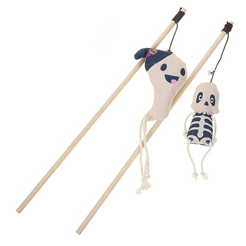 BAZEITFLOW 2 Stücke Katzen-Teaser Haustier-Halloween-Kostüme Katze für schnurrt Katzenspielzeug klein drinnen wehe katzenbett Kätzchen Teaser lustiger neckender Stock Plüsch BAZEITFLOW 2 Stücke Katzen-Teaser Haustier-Halloween-Kostüme Katze für schnurrt Katzenspielzeug klein drinnen wehe katzenbett Kätzchen Teaser lustiger neckender Stock Plüsch von BAZEITFLOW