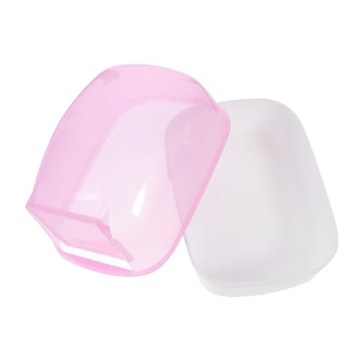 BAZEITFLOW 2Stücke Hamster Badewanne Transparente Staubdichte Hamster für Haustiere Kunststoffkonstruktion Rutsch Design für Hamster und Kleintiere von BAZEITFLOW