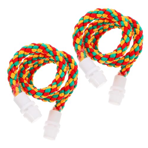 BAZEITFLOW 2 Stück Papagei Kletterseil Spielzeug Flexible Sitzstange für Vögel Robust und Biegsam Vogelkäfig Zubehör für Papageien Nymphensittiche und Andere Haustiere BAZEITFLOW 2 Stück Papagei Kletterseil Spielzeug Flexible Sitzstange für Vögel Robust und Biegsam Vogelkäfig Zubehör für Papageien Nymphensittiche und Andere Haustiere von BAZEITFLOW