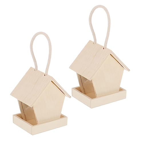 BAZEITFLOW 2stücke Hängendes Vogelfutterhaus Aus Holz Dekorativer Vogelhäuschen Für Garten Wetterfestes Futterspender Für Kleine Vögel Zur Gartendekoration BAZEITFLOW 2stücke Hängendes Vogelfutterhaus Aus Holz Dekorativer Vogelhäuschen Für Garten Wetterfestes Futterspender Für Kleine Vögel Zur Gartendekoration von BAZEITFLOW