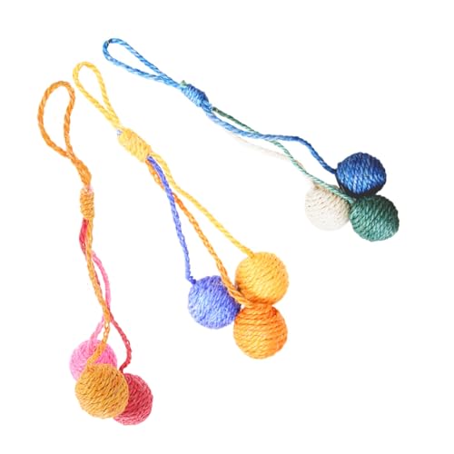 BAZEITFLOW 3 STÜCKE Teiliges Katzenspielzeug Sisalball Hängende Interaktive Sisalkugeln für Innen Kratzspielzeug für Kätzchen Robust Sicher und Fördert Bewegung und Sozialspiel BAZEITFLOW 3 STÜCKE Teiliges Katzenspielzeug Sisalball Hängende Interaktive Sisalkugeln für Innen Kratzspielzeug für Kätzchen Robust Sicher und Fördert Bewegung und Sozialspiel von BAZEITFLOW