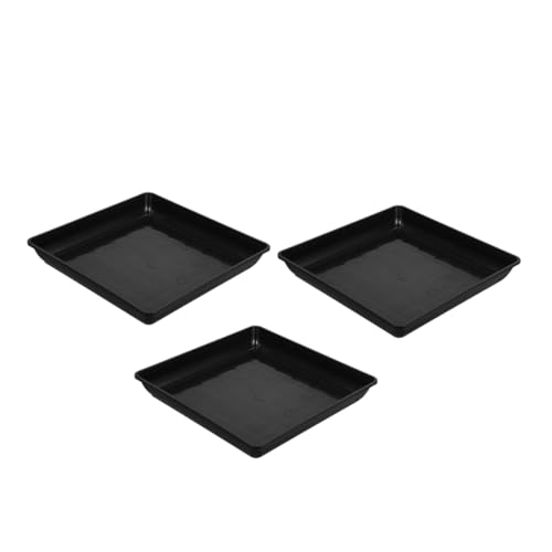 BAZEITFLOW 3stücke Teiliges Pflanzentopf-untersetzer Material Wasserabweisend Quadratische Tropfschalen Für Innen Und Außenbereich Für Blumentöpfe Und Pflanzenpflege von BAZEITFLOW