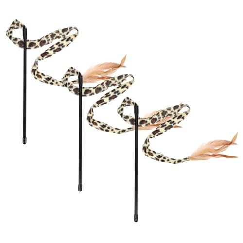 BAZEITFLOW 3 Stück Katzen-Teaser Zauberstab Katzenspielzeug für Innenkatzen Handspielzeug für Katzen Katzenzubehör Feder Aufmerksamkeitsspielzeug Teaser- für Katze Stoff Leopard BAZEITFLOW 3 Stück Katzen-Teaser Zauberstab Katzenspielzeug für Innenkatzen Handspielzeug für Katzen Katzenzubehör Feder Aufmerksamkeitsspielzeug Teaser- für Katze Stoff Leopard von BAZEITFLOW