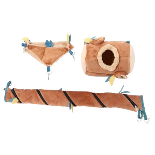 BAZEITFLOW 3 Stück Teiliges Hamster Hängematten aus Sicherem Material mit Blattdesign Fördert Bewegung und Balance als Schaukel und Versteckspielzeug für Kleintiere Wie Hamster und von BAZEITFLOW