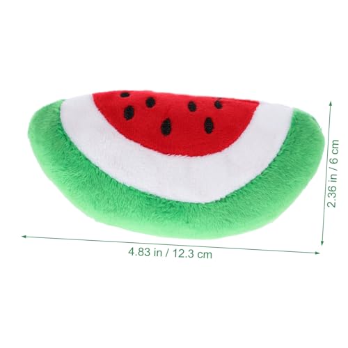 BAZEITFLOW 3 Stück Teiliges Plüsch Kauspielzeug Wassermelone Interaktives Haustierspielzeug für Kleine Welpen Langlebiges Sicheres und Begleitspielzeug zum Beißen von BAZEITFLOW