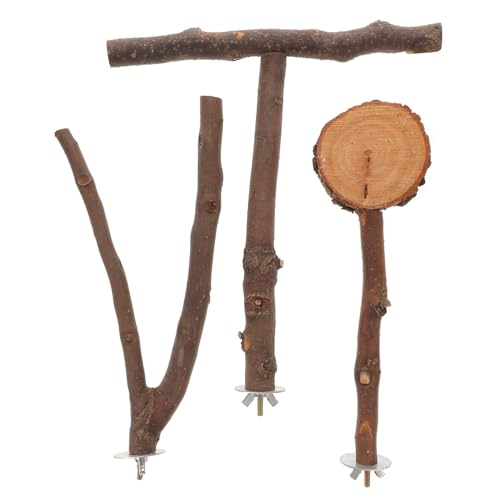 BAZEITFLOW 3 Stück Vogel Sitzstangen aus Holz für Papageien Nymphensittiche und Wellensittiche Koordination und Balance zu Montieren für Vogelkäfige BAZEITFLOW 3 Stück Vogel Sitzstangen aus Holz für Papageien Nymphensittiche und Wellensittiche Koordination und Balance zu Montieren für Vogelkäfige von BAZEITFLOW