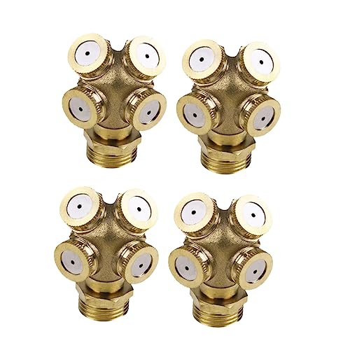 BAZEITFLOW 4-teiliger Messing-Sprinkler 4-Loch-sprühdüse Für Rasen Sprühdüsen Für Die Bewässerung Wassersprühdüsen Außengewinde BAZEITFLOW 4-teiliger Messing-Sprinkler 4-Loch-sprühdüse Für Rasen Sprühdüsen Für Die Bewässerung Wassersprühdüsen Außengewinde von BAZEITFLOW