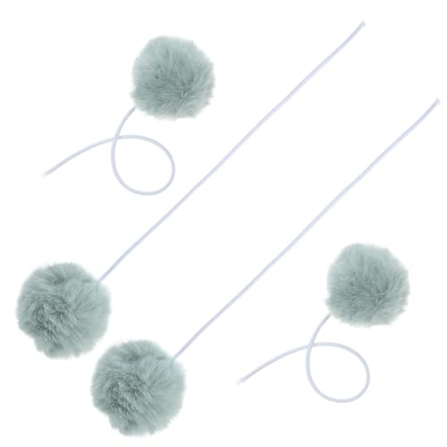 BAZEITFLOW 4 Stück Ersatzball Für Kratzbäume Für Katzen Katzenball Mit Seil Katze Hanging Toy Baumelnde Ballkatze Plüsch von BAZEITFLOW