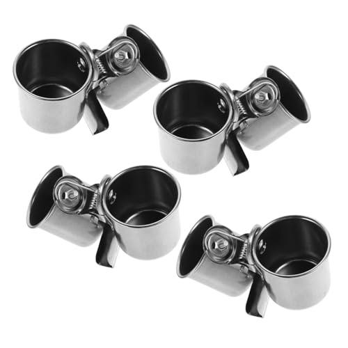 BAZEITFLOW 4 Stück Futter und Wasserschalen für Käfige mit Klammerhalterung Zubehör für Papageien und Kleine Tiere BAZEITFLOW 4 Stück Futter und Wasserschalen für Käfige mit Klammerhalterung Zubehör für Papageien und Kleine Tiere von BAZEITFLOW