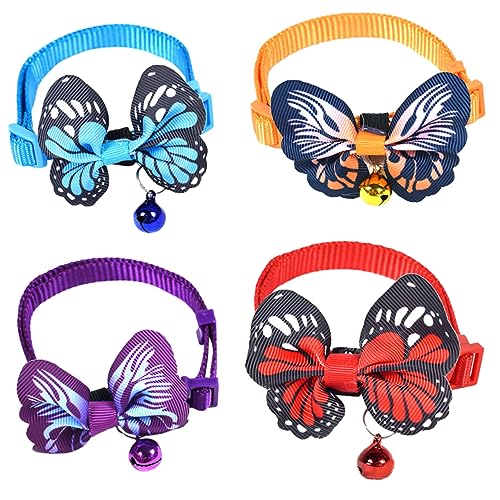 BAZEITFLOW 4 Stück Haustierhalsband Glocke Und Halskette Einstellbarer Haustierkragen groß Name Katzenhalsband Haustierkette Halsband für Haustiere Verstellbarer Kragen Pu BAZEITFLOW 4 Stück Haustierhalsband Glocke Und Halskette Einstellbarer Haustierkragen groß Name Katzenhalsband Haustierkette Halsband für Haustiere Verstellbarer Kragen Pu von BAZEITFLOW