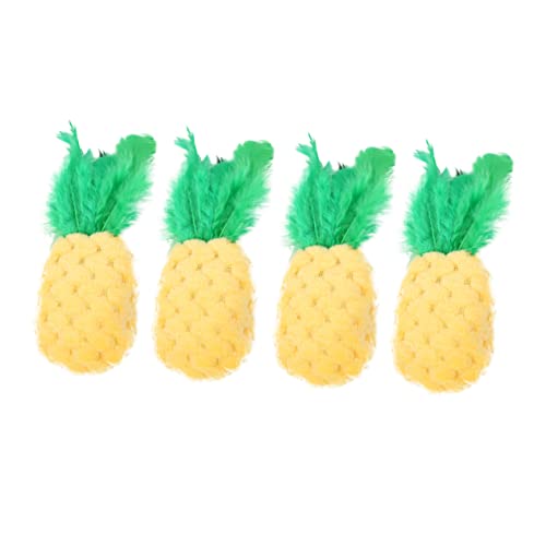 BAZEITFLOW 4 Stück Teiliges Katzenminze Flauschiges Ananas Design Leichtes Kauspielzeug zur Zahnreinigung Bissförderndes Katzenspielzeug zur Beschäftigung und Langeweilebekämpfung BAZEITFLOW 4 Stück Teiliges Katzenminze Flauschiges Ananas Design Leichtes Kauspielzeug zur Zahnreinigung Bissförderndes Katzenspielzeug zur Beschäftigung und Langeweilebekämpfung von BAZEITFLOW