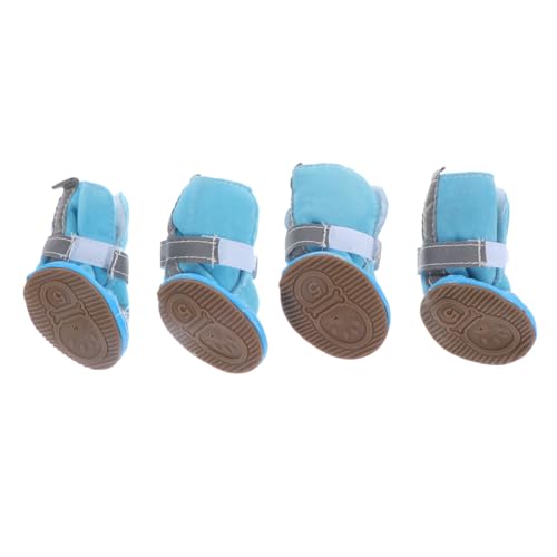 BAZEITFLOW 4 Stück Winter Hundeschuhe mit Reflektierendem Streifen rutschfest Gepolstert für Wärme Pfotenschutz bei Schnee und EIS Verstellbar Geeignet für Kleine Hunde und Welpen BAZEITFLOW 4 Stück Winter Hundeschuhe mit Reflektierendem Streifen rutschfest Gepolstert für Wärme Pfotenschutz bei Schnee und EIS Verstellbar Geeignet für Kleine Hunde und Welpen von BAZEITFLOW