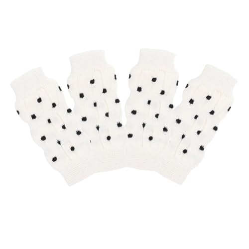 BAZEITFLOW 4 Stück rutschfeste Warme Hundebeinsocken Teiliges Atmungsaktive Strapazierfähige Pfotenschutz Socken für Kleine bis Mittlere Hunde und Flexibel für Innenbereich und Glatte Böden von BAZEITFLOW