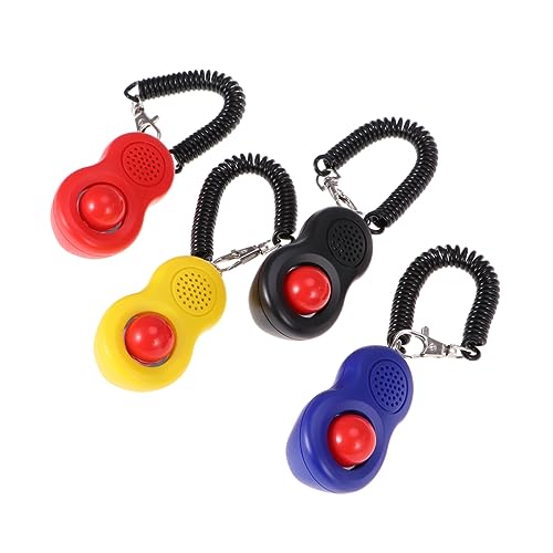 BAZEITFLOW 4Stücke Teiliges Hundetraining Clicker Set mit Gurt Professionelles Design für Effektives Tiertraining für Welpentraining Elastischem Ring BAZEITFLOW 4Stücke Teiliges Hundetraining Clicker Set mit Gurt Professionelles Design für Effektives Tiertraining für Welpentraining Elastischem Ring von BAZEITFLOW