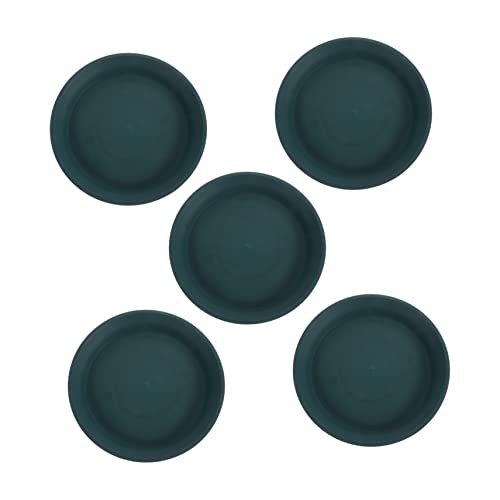 BAZEITFLOW 5 Stück Gallonen-Pflanzgefäß pflanzenuntersetzer pflanzenschalen Pflanzentopf-Untersetzer Blumentopfschalen rund Pflanzschale Blumentopf Wasserteller Gartentabletts Plastik Green von BAZEITFLOW