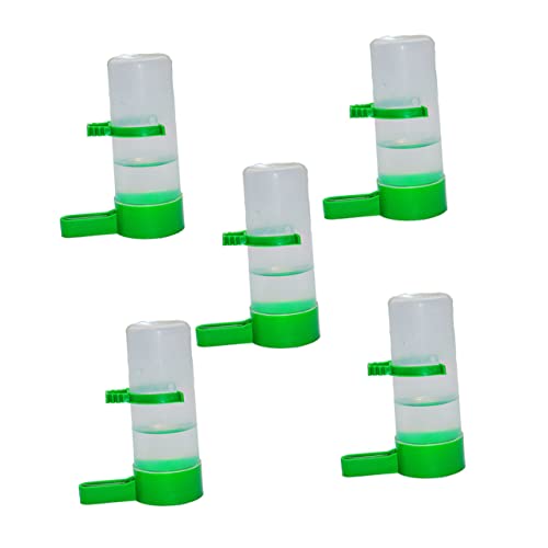 BAZEITFLOW 5 Stück Kleiner Vogeltrinker Automatischer Wasserspender für Vögel aus Langlebigem für Käfige Budgies und Nymphensittiche von BAZEITFLOW
